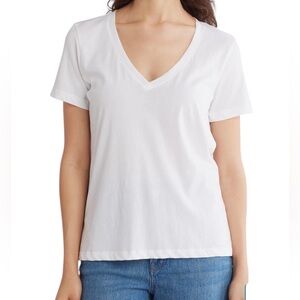 NWT Madewell Whisper Classic V-Neck T-Shirt. 100% Cotton. Size L